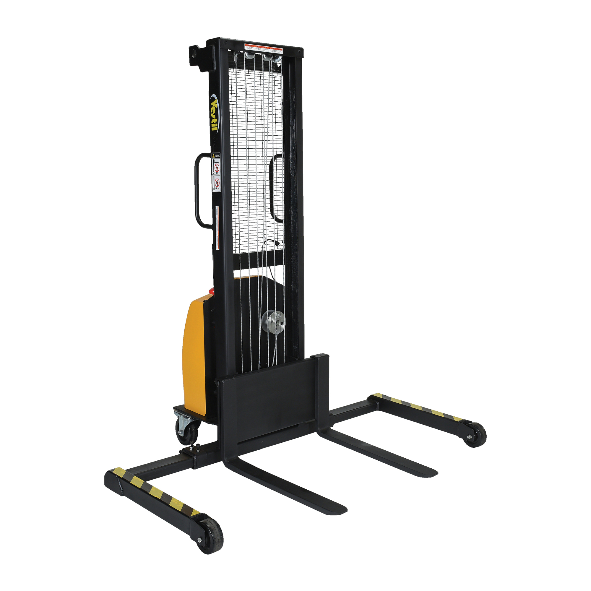 Vestil Stacker DC Winch Adjustable, Capacity 770, Raised Height 59, Lowered Height 1.5625, Model# VWS-770-AA-DC